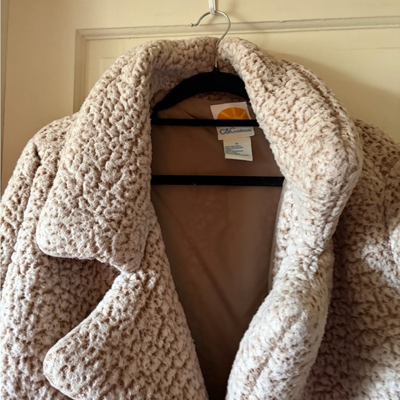 C&C California Plush Teddy Coat - Light Taupe - Picture 3 of 3